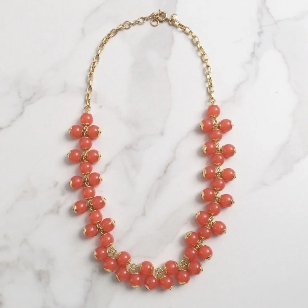 J Crew Pink cluster Beaded Necklace